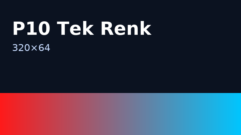 P10 Tek Renk 320×64
