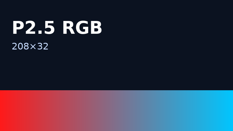 P2.5 RGB 208×32
