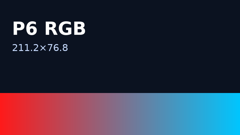 P6 RGB 211.2×76.8