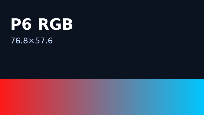P6 RGB 76.8×57.6