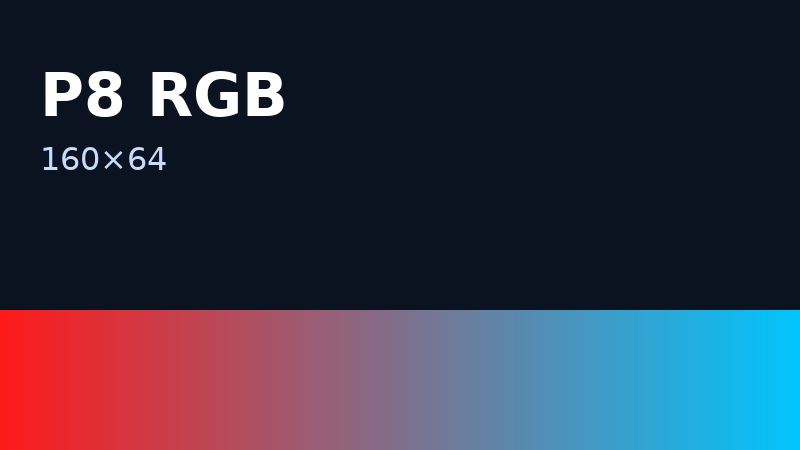 P8 RGB 160×64