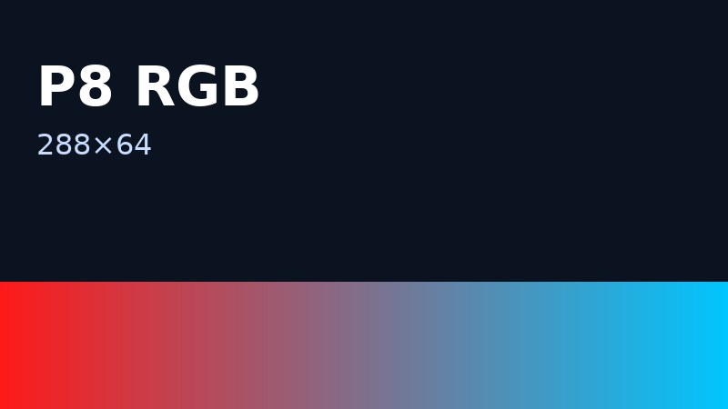 P8 RGB 288×64